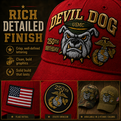 SemperValor – Gorra Bordada Herencia Devil Dog