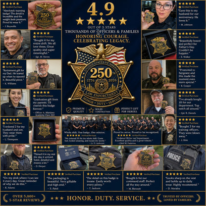 LibertyShield – Broche policial América 250