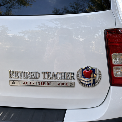 ClassroomLegacy – Auto-Emblem aus Metall für pensionierte Lehrkräfte