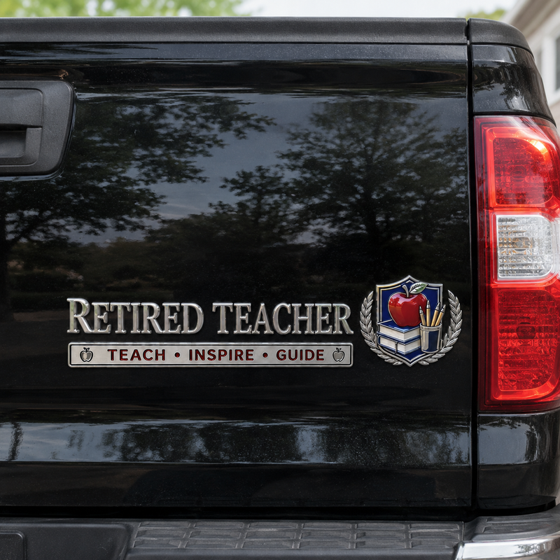 ClassroomLegacy – Auto-Emblem aus Metall für pensionierte Lehrkräfte