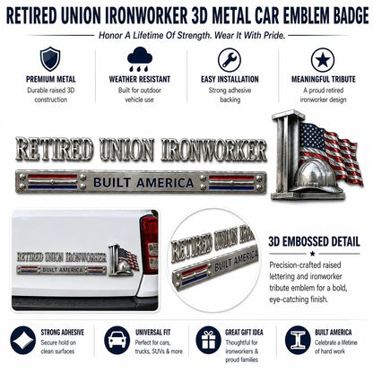 SteelLegacy – Emblema para coche de trabajador siderúrgico retirado del sindicato