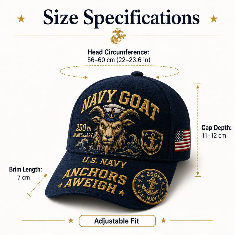 SeaValor – Gorra del 250 Aniversario de la Armada de los Estados Unidos