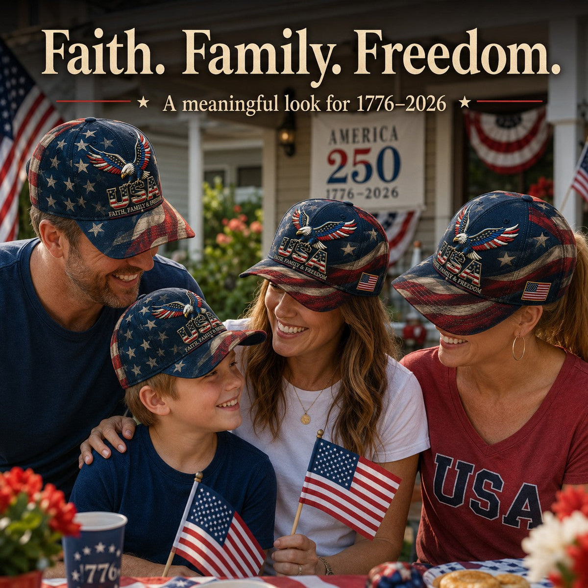 LibertyWear – Gorra Fe Familia Libertad