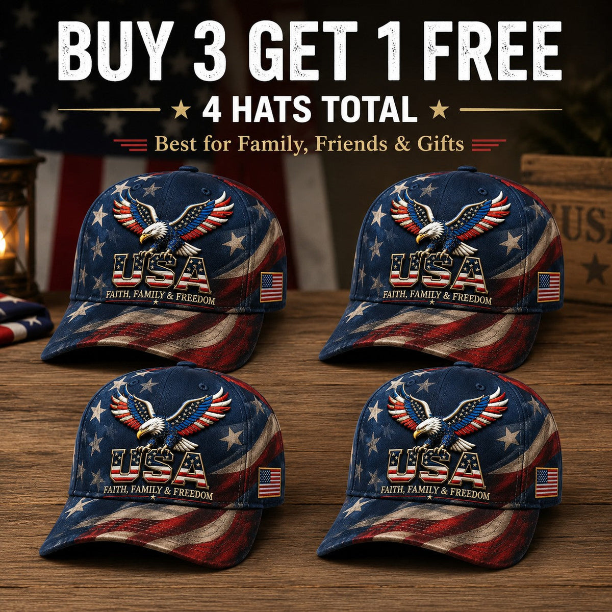 LibertyWear – Gorra Fe Familia Libertad