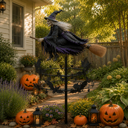WitchWhirl – Molinillo de viento para jardín de Halloween encantado