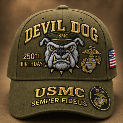 SemperValor – Gorra Bordada Herencia Devil Dog