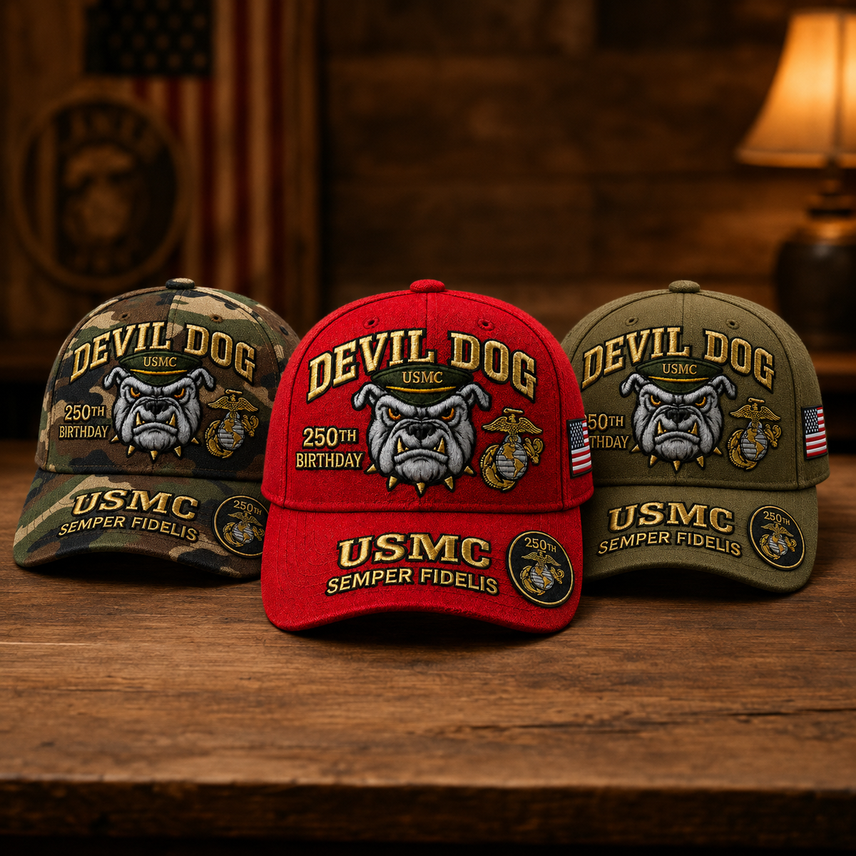 SemperValor – Gorra Bordada Herencia Devil Dog