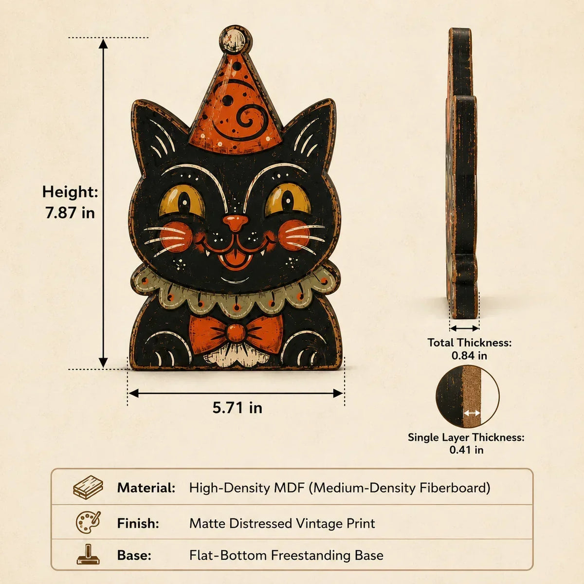 HarvestHeirloom – Colección de figuras de madera vintage de Navidad