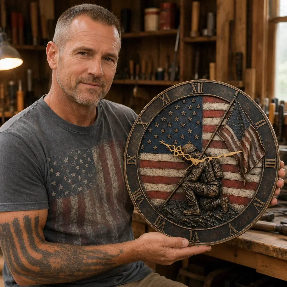 PatriotSpirit – Reloj de pared conmemorativo