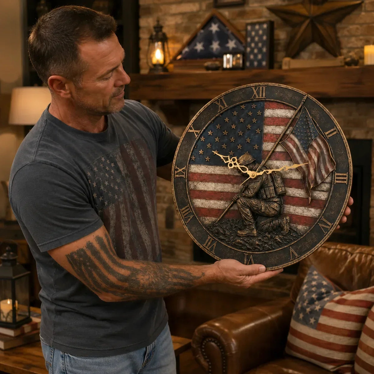 PatriotSpirit – Reloj de pared conmemorativo