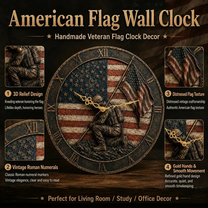 PatriotSpirit – Reloj de pared conmemorativo