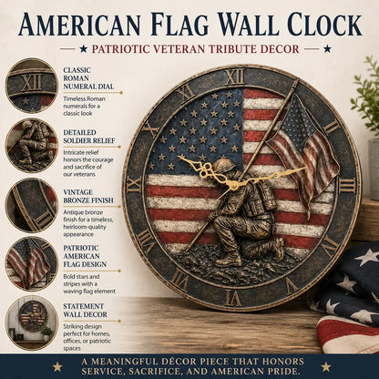 PatriotSpirit – Reloj de pared conmemorativo