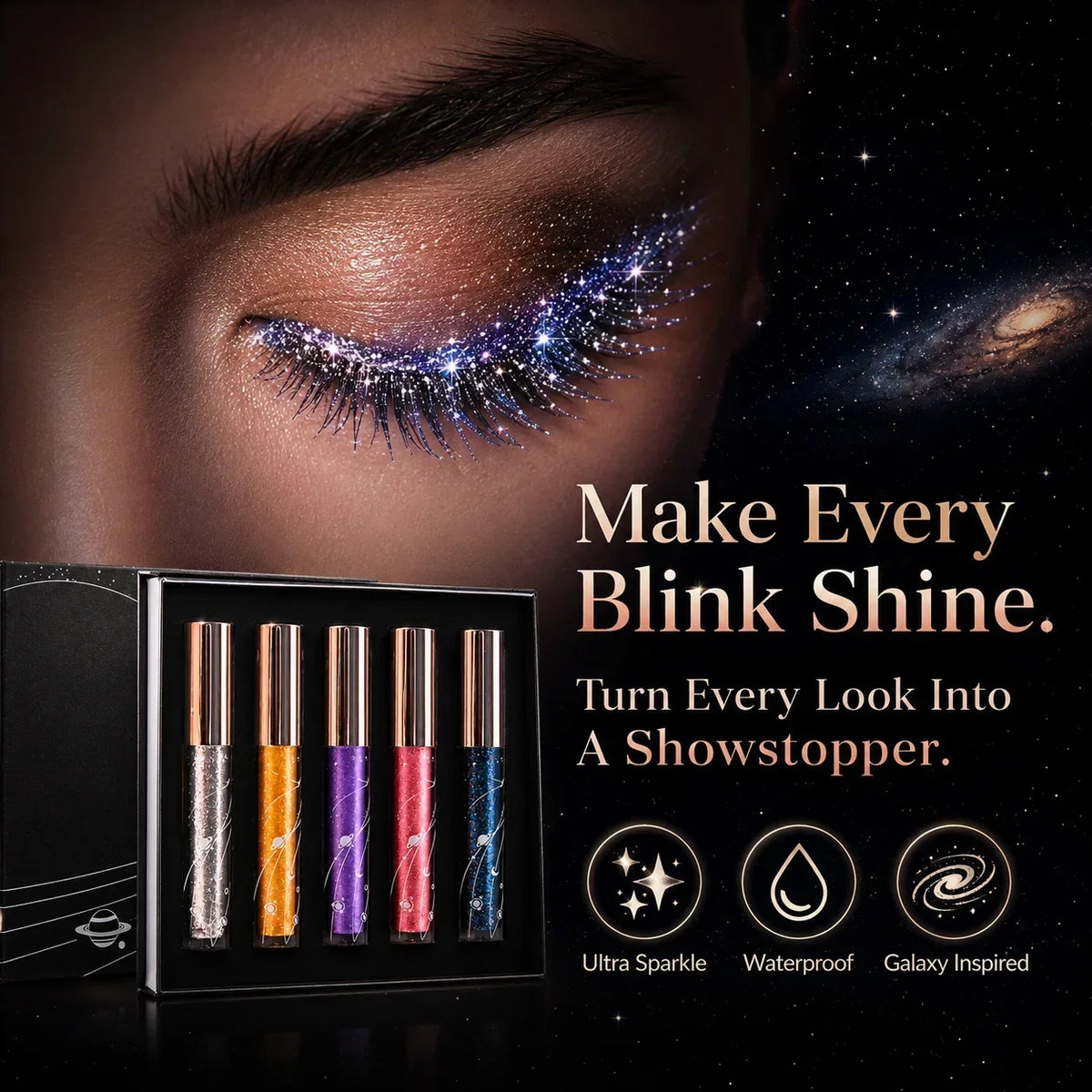 SparkleLash – Colección de Máscara de Pestañas con Brillo