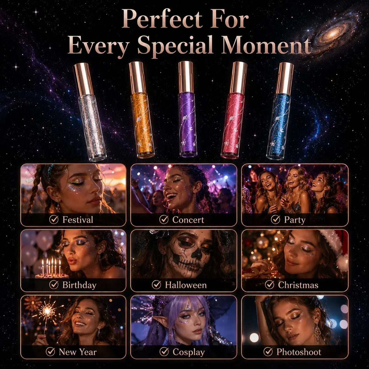 SparkleLash – Colección de Máscara de Pestañas con Brillo