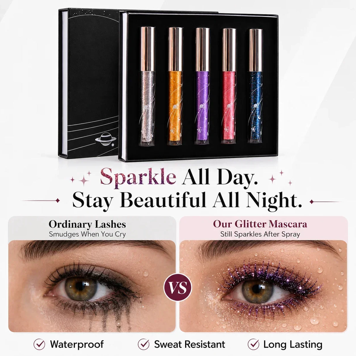 SparkleLash – Colección de Máscara de Pestañas con Brillo