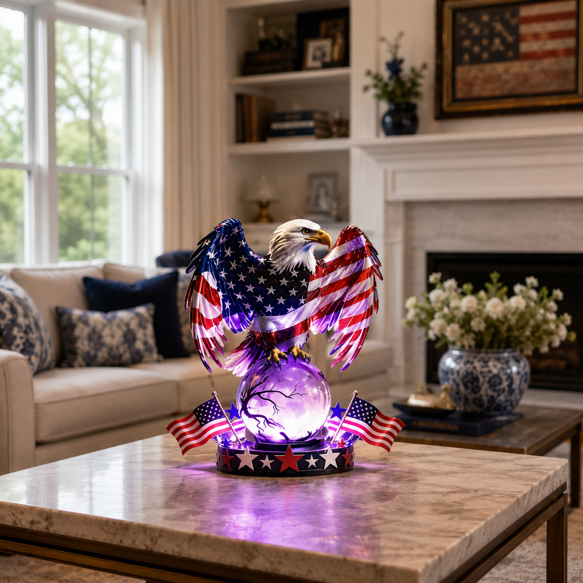 EagleGlow – Lámpara de mesa LED patriótica