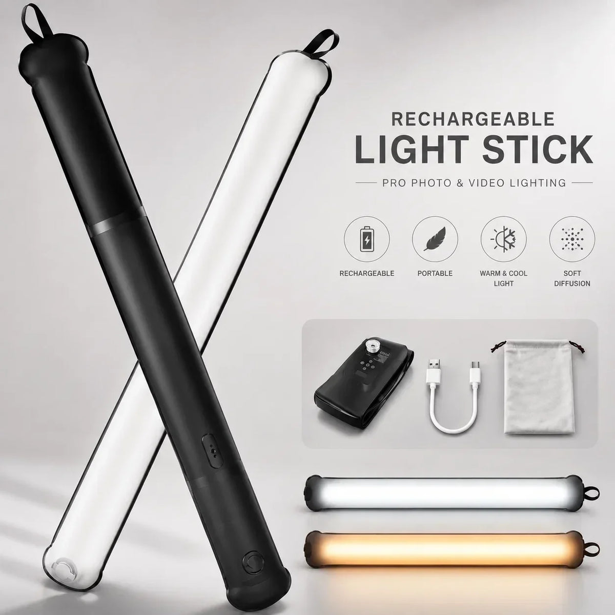 GlowAir – Barra inflable con luz LED