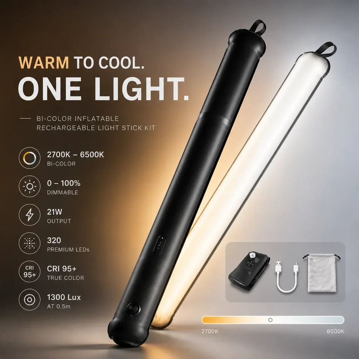 GlowAir – Barra inflable con luz LED