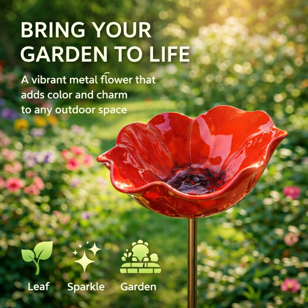 BloomForge – Handgefertigter Blumen-Gartenstecker aus Metall
