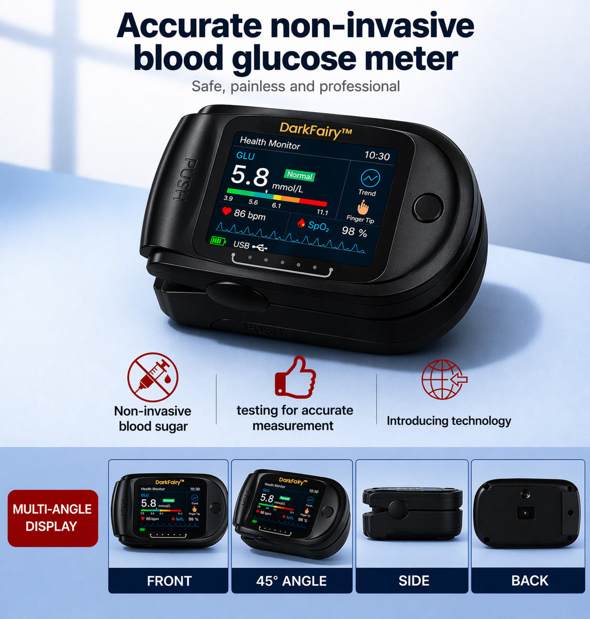 GlucoSense – Monitor de glucosa en sangre no invasivo