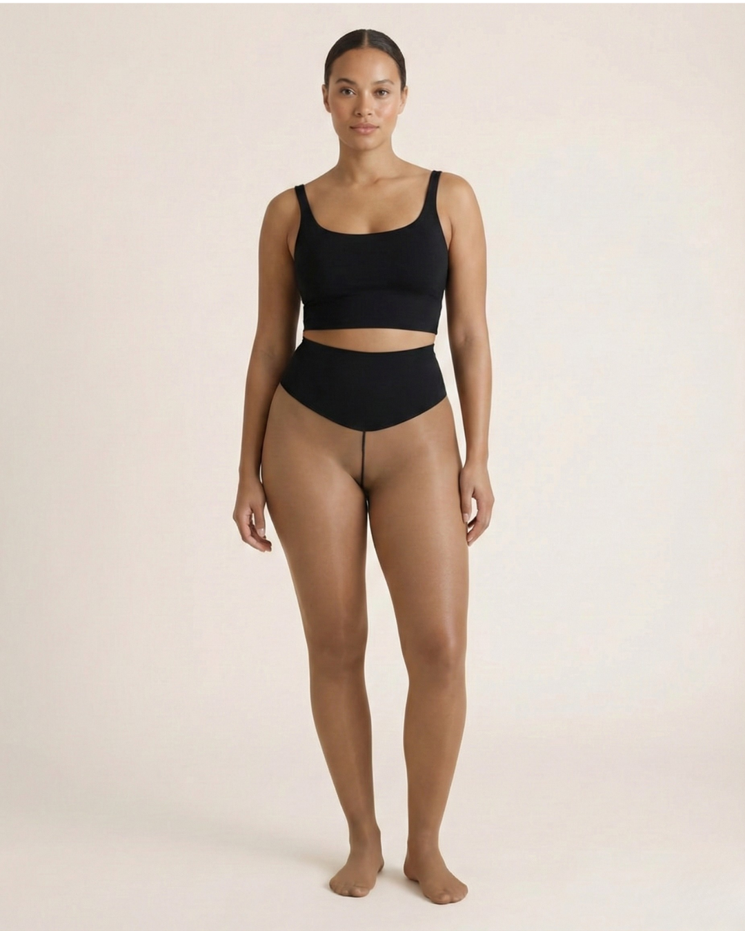 Curvy™ – Fleece-gefütterte Strumpfhosen in natürlicher Transparent-Optik