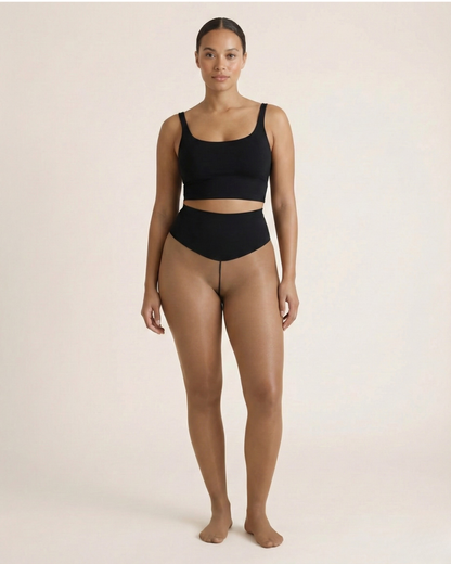 Curvy™ – Fleece-gefütterte Strumpfhosen in natürlicher Transparent-Optik