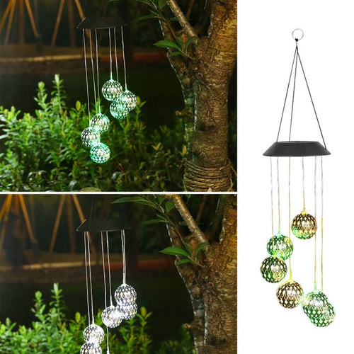 LunaBreeze Chime – Amuleto de Luz Solar para Jardín Resistente a la Intemperie