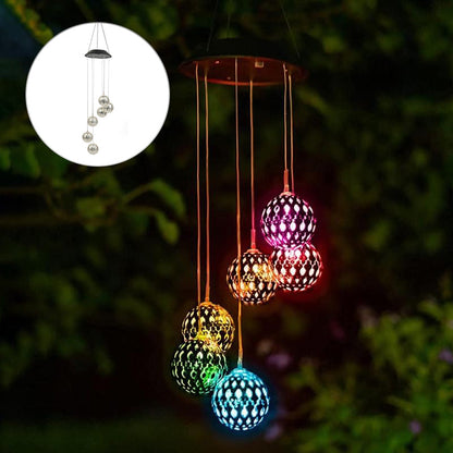 LunaBreeze Chime – Amuleto de Luz Solar para Jardín Resistente a la Intemperie