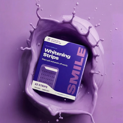 BrightViolet - Tiras blanqueadoras de dientes moradas