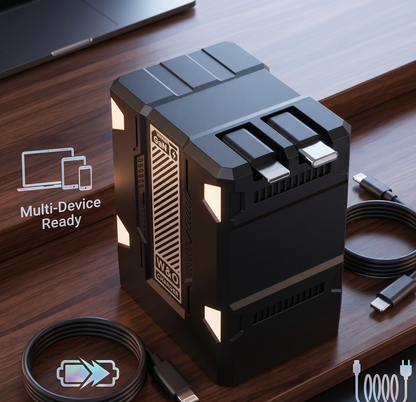 VistaDrive – Hub de carga PD retráctil todo en uno