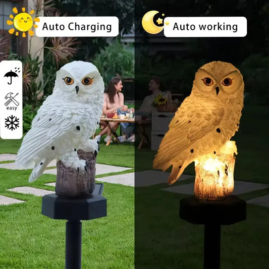 OwlShine – Búho de Jardín Solar con Luz