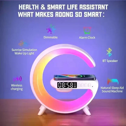 GlowG – Altavoz de carga inalámbrica RGB con forma de G