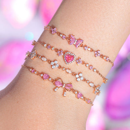 LuxeLoom – Pulsera de circonia con lazo, regalo para ella