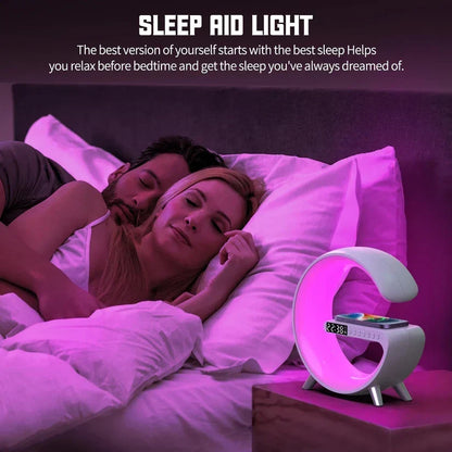 GlowG – Altavoz de carga inalámbrica RGB con forma de G