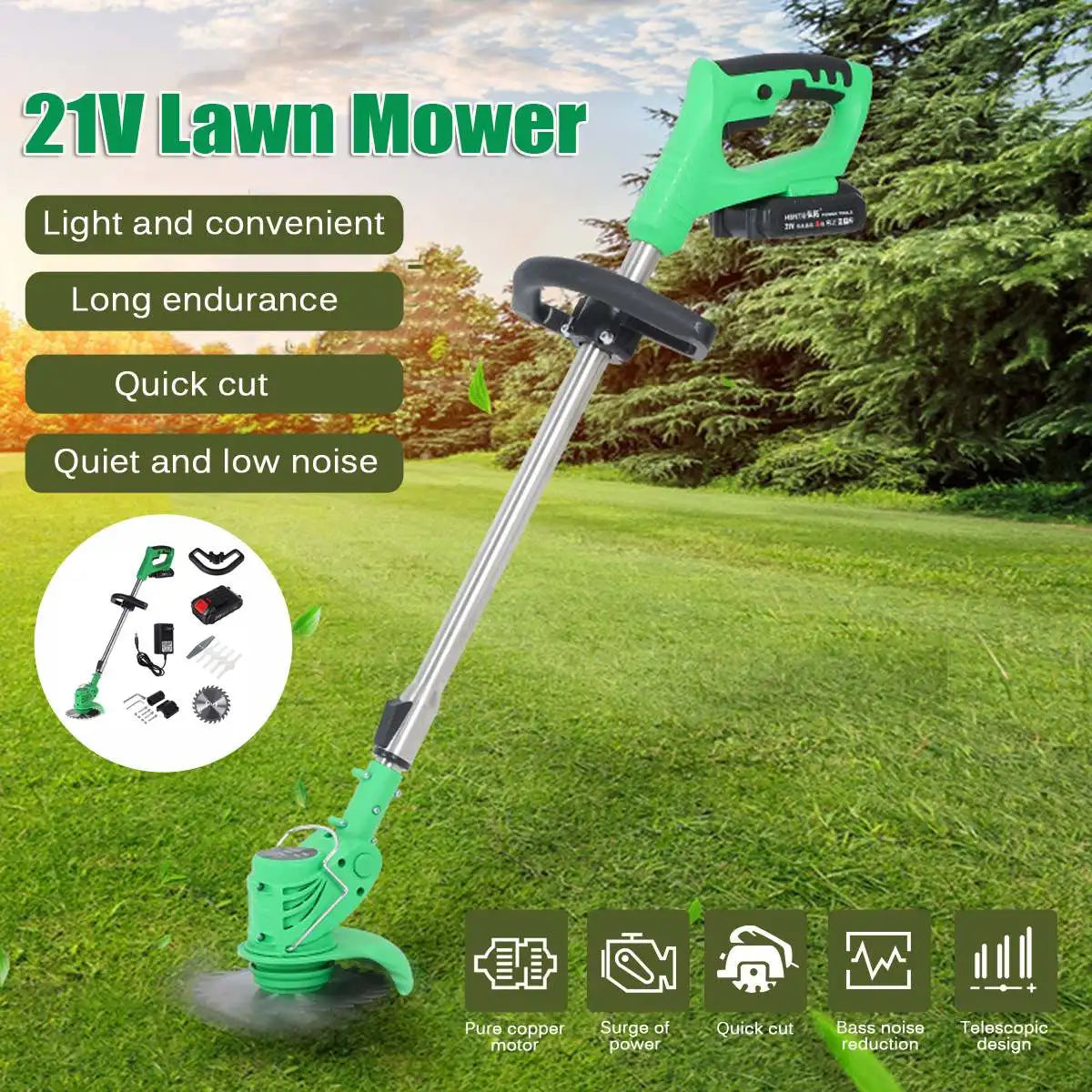 YardBlade – Kabelloser 3-in-1 Rasen-Profi