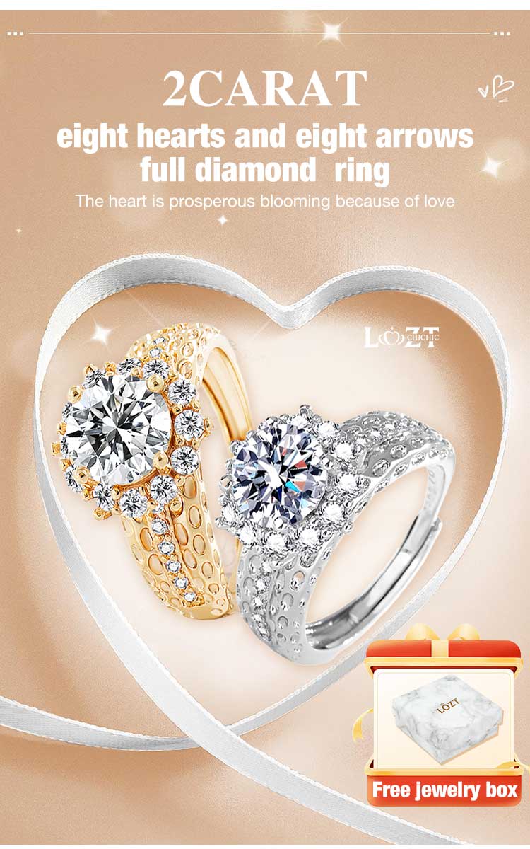 RoyalArrow – Anillo con ocho corazones y flechas
