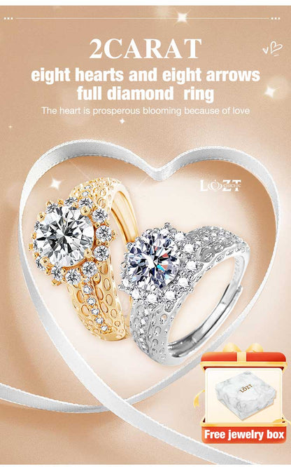 RoyalArrow – Anillo con ocho corazones y flechas