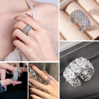 BloomVera – Zertifizierter Moissanit-Blumen-Statement-Ring