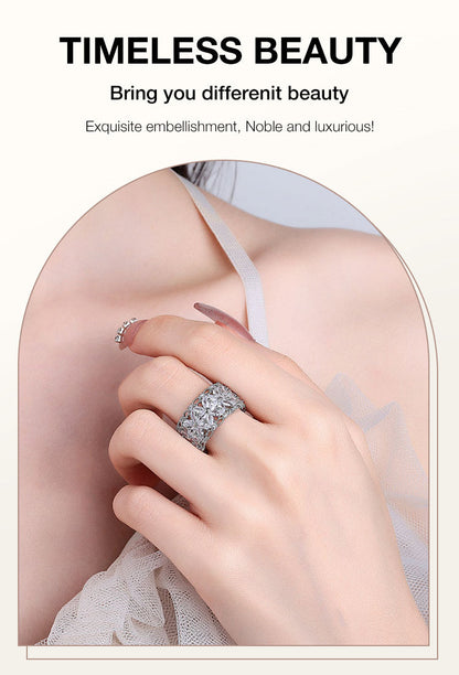 BloomVera – Zertifizierter Moissanit-Blumen-Statement-Ring
