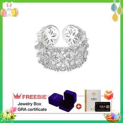 BloomVera – Zertifizierter Moissanit-Blumen-Statement-Ring
