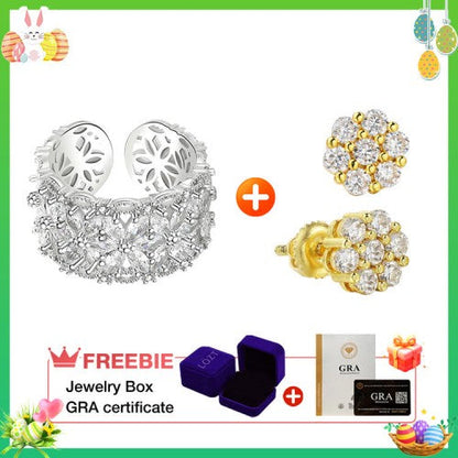 BloomVera – Zertifizierter Moissanit-Blumen-Statement-Ring