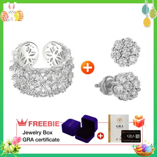 BloomVera – Zertifizierter Moissanit-Blumen-Statement-Ring