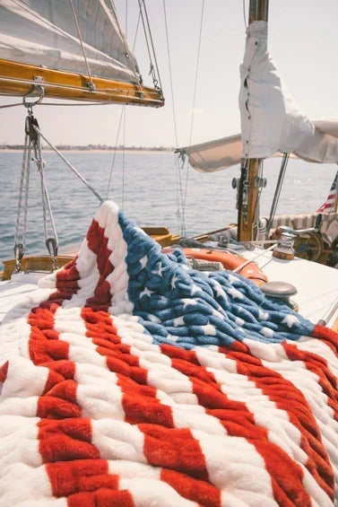 PatriotWrap - Manta polar con la bandera estadounidense