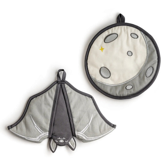HeatGuard – Fledermaus-inspirierte Ofenhandschuh- & Topflappen-Set