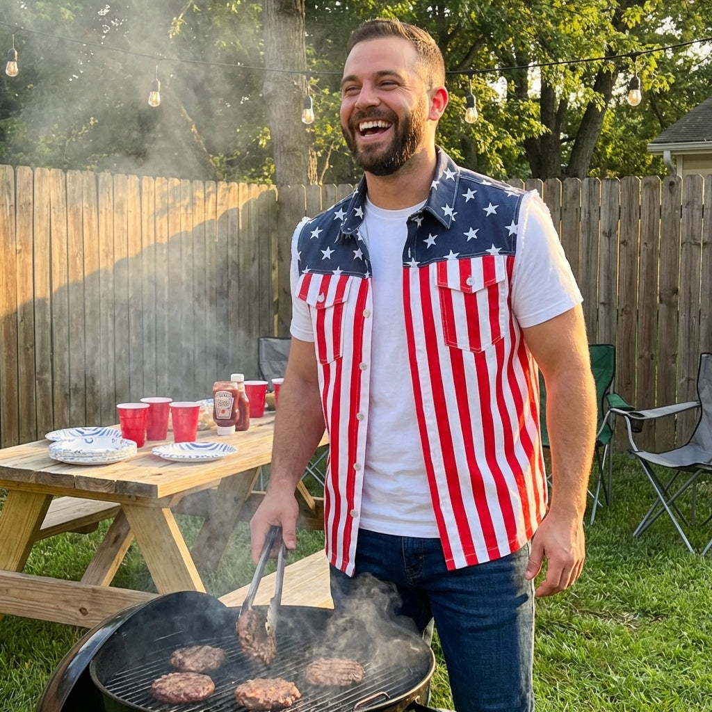 LibertyVest – Chaleco patriótico con la bandera estadounidense