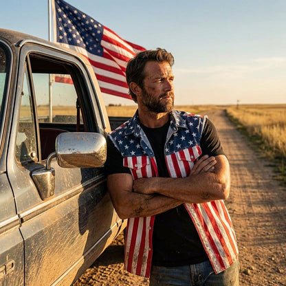 LibertyVest – Chaleco patriótico con la bandera estadounidense