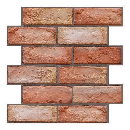BrickCraft - Papel pintado autoadhesivo 3D con diseño de ladrillo