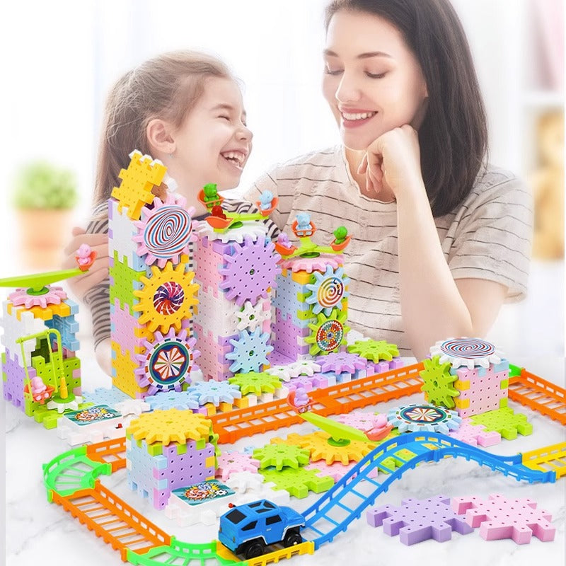 BrainBoost Builders – Montessori-Zahnrad-Bausteine