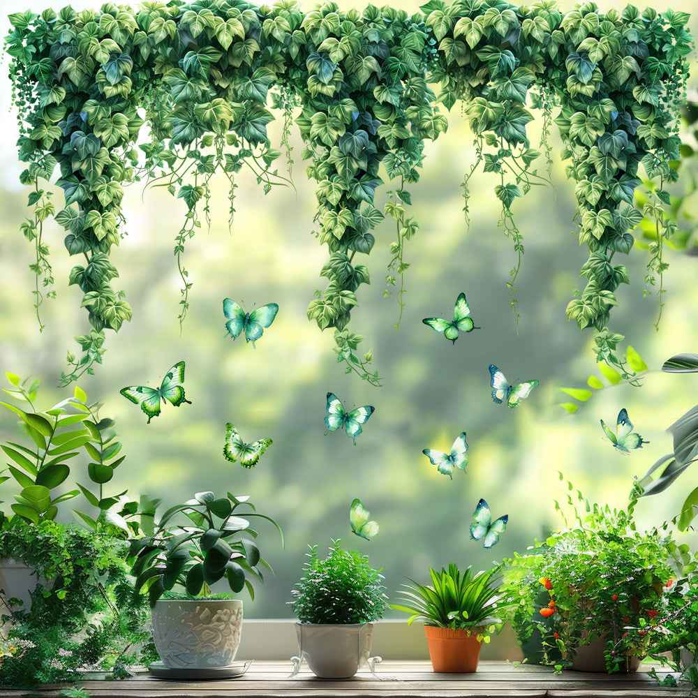 FloraGlow – Vinilo Decorativo de Flores Vibrantes para Ventana