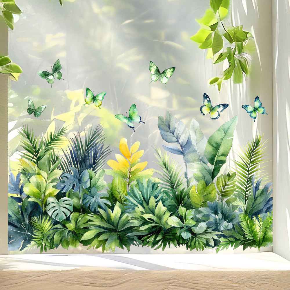 FloraGlow – Vinilo Decorativo de Flores Vibrantes para Ventana